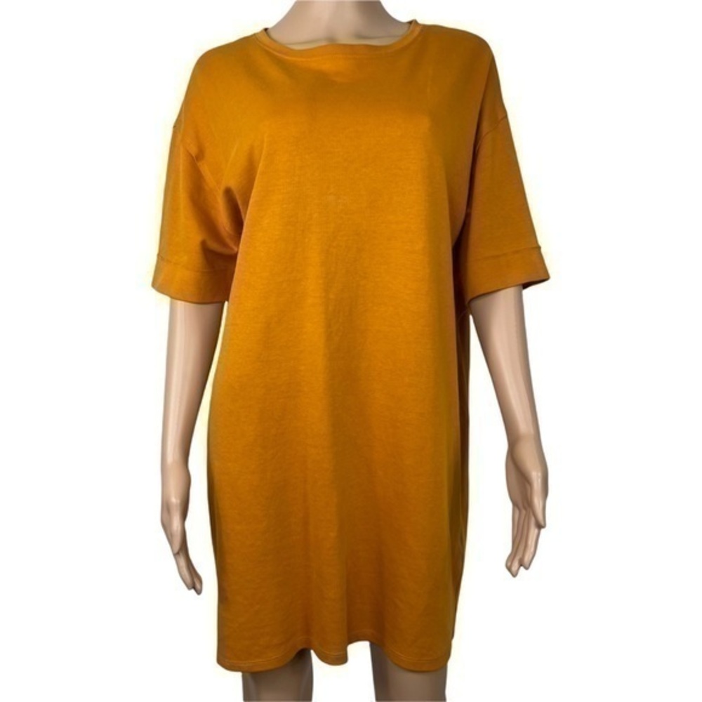 Zara Women Top Blouse Dress Orange Sz L Cotton